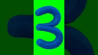 Green Screen Animated Number Three #greenscreen #numberthree #three #shorts