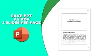 How to save PowerPoint as PDF with 2 slides per page