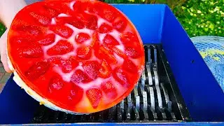 Shredding Strawberry Cake! Amazing Video!