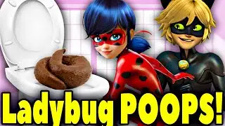 Miraculous Ladybug and Cat Noir POOP in the TOILET. Miraculous Pooping. Miraculous Ladybug Poops