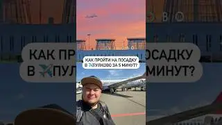 Как пройти на посадку в ✈️Пулково за 5 минут?