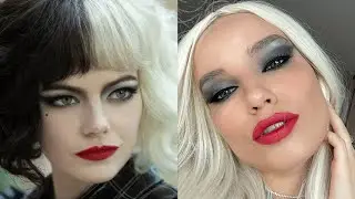 Cruella de Vil Makeup Tutorial / Bright Eyes and Red Lips