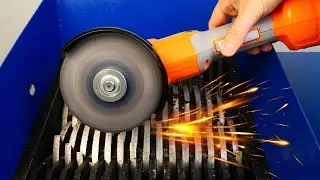 Operated Angle Grinder vs Shredder! Amazing Experiment!