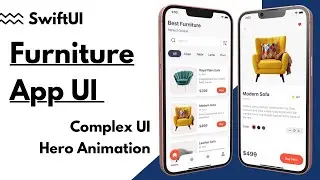 SwiftUI Furniture App UI - Hero Animations - Complex UI - MVVM - Xcode 13 - SwiftUI Tutorials