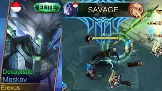 Moskov Elite Skin Decapitator Gameplay (Roaming Decapitator) - Mobile Legends