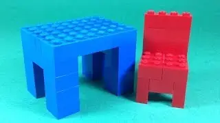 How To Build Lego TABLE and CHAIR (FURNITURE) - 4628 LEGO® Fun with Bricks Building Ideas