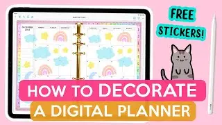 How to decorate your digital planner & FREE digital stickers