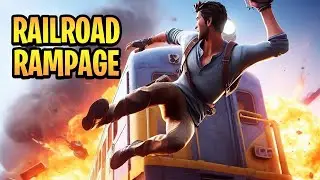 RAILROAD RAMPAGE MAP FORTNITE CREATIVE 2.0 - DEFEAT BOSS, UPGRADE HEALTH, UPGRADE DAMAGE