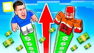 😱 У кого *ДЛИННЕЕ* СТОЛБ из ДЕНЕГ в РОБЛОКС? НУБ vs ПРО в ROBLOX !