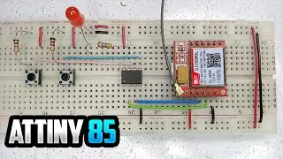 SIM800l ATTiny85 LED Control - Send SMS and Make Call