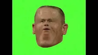 John Cena Face greenscreen