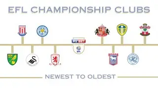 EFL Championship CLUBS RANKED from NEWEST to OLDEST