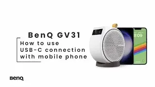 BenQ GV31 Portable Ceiling Projector | How to connect phone/tablet via USB-C