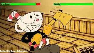 Cuphead vs. Bendy with healthbars