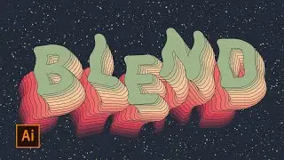 3D Blend Text Effect in Adobe Illustrator