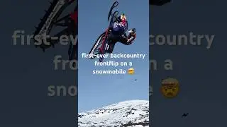 Andreas Bergmark is just outta this world 🧠💥World‘s first backcountry frontflip on a snowmobile 😤