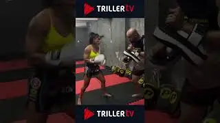 Phuket Fight Club's Alicia nice pad work