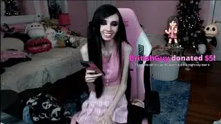 Eugenia Cooney gets a donation and flashes