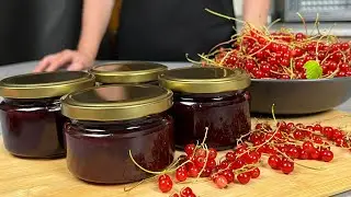 Проверила - вкуснее НЕТ! ЖЕЛЕ из КРАСНОЙ СМОРОДИНЫ. Густое, КАК МАРМЕЛАД.  БЕЗ ЗАГУСТИТЕЛЕЙ!