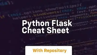 python flask cheat sheet