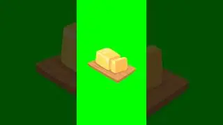 Green Screen Animated Butter #greenscreen #butter #shorts