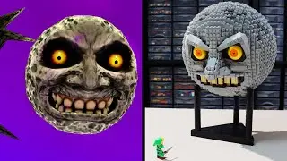 I made a LEGO Moon from Zelda Majora's Mask