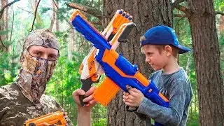 Даник и NERF против ТАЙНОГО СТРЕЛКА в маске! Развлекательное видео