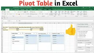 How to make pivot table in excel in Hindi | Excel me Pivot Table kaise banaye in Hindi #excel