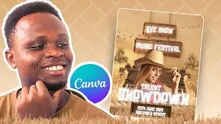 Canva Flyer Tutorial for Beginners - Cowboy Edition