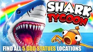 SHARK TYCOON SIMULATOR MAP FORTNITE - HOW TO FIND ALL 5 GOD STATUES LOCATIONS