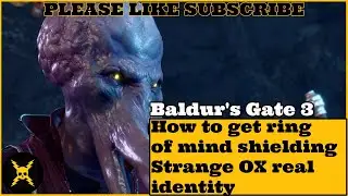 Baldur's Gate 3: How to get ring of mind shielding, Strange OX real identity