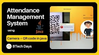 Attendance Management System using Camera, QR Code in Java (JFrame, Netbeans IDE, MySQL)