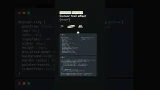 Cursor trail effect #css3 #html #htmlcss #webdesign #webdevelopment #coding #css #frontend #software