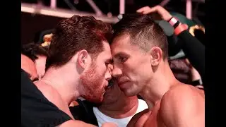 Canelo plants his head on Golovkin during intense face-off at official weigh-ins | Canelo v GGG 2