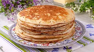 🥞Толстые Дрожжевые Блины на Пшенной каше! Пышные, мягкие, очень вкусные Мордовские блины Пачат!