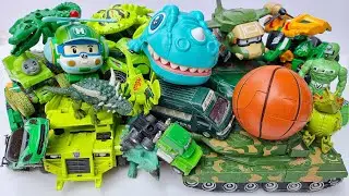 New Collection Green TRANSFORMERS - Rise of the BEASTS WAR: Excavator Dinosaur Truck Crane Animated