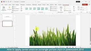 How to apply center shadow rectangle picture style in PowerPoint 2010