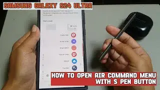 How to open air command menu with S Pen button on Samsung Galaxy S24 Ultra