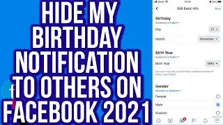 How to Hide My Birthday Notification to Others on Facebook 2021