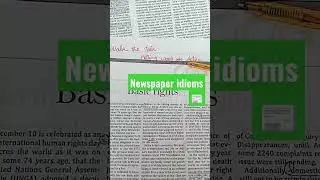 Newspaper idioms Walk The talk idiom meaning CSS PMS Vocabulary | English Vocabulary |