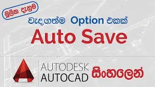 Auto Save in Autocad | AutoCAD Sinhala Tutorials - 8