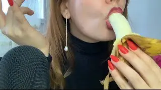 ASMR | Banana 🍌Eating Slow Mouth Sounds 💋♥️