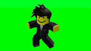 Greenscreen of my ROBLOX avatar doing orange justice