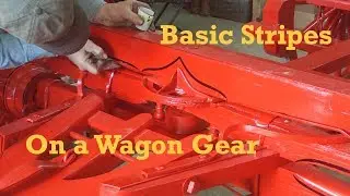 Painting Basic Stripes on the Sheep Wagon Undercarriage | Engels Coach