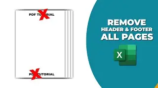 How to remove header and footer from all pages in excel