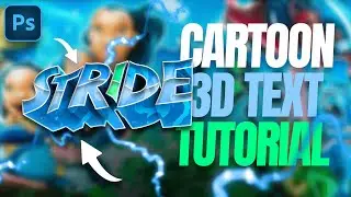 How To Make Clean Cartoon 3D TEXT in Phtotoshop! 2024