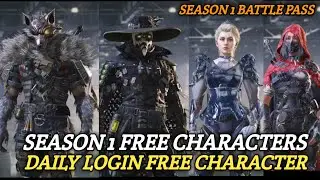 Season 1 2024 Daily login Character | Season 1 2024 All FREE & Paid Characters Cod mobile 2204 Leaks