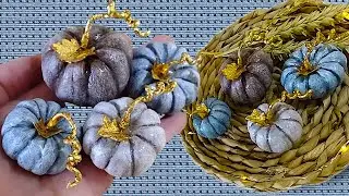 ТЫКВЫ из ВАТЫ. ОСЕННИЙ ДЕКОР/PUMPKINS. AUTUMN DECORATION. DIY.