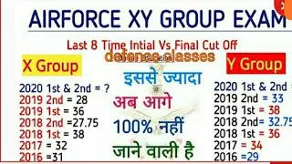 Airforce  group x and y  final expected cut off number /Airforce final merit number