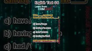 English Pre-Intermediate 5 Test 36      #EnlgishTests #EnglishGrammer